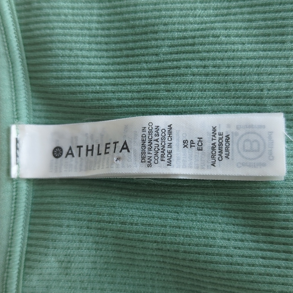 Athleta Signature Rib Tank - Sage Green Size XS - Picture 2 of 5